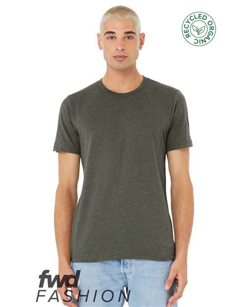 BELLA + CANVAS 3001RCY Heather Military Green Front