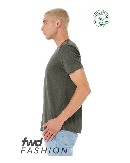 BELLA + CANVAS 3001RCY Heather Military Green Side
