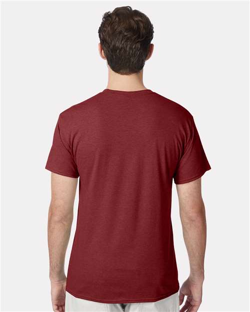Hanes 42TB Athletic Cardinal Heather Back