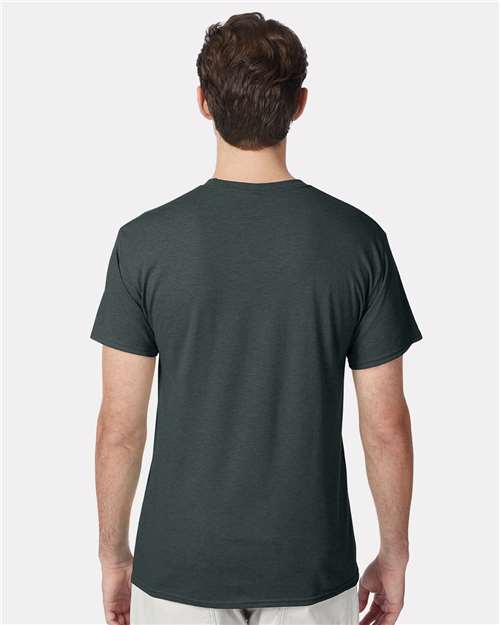 Hanes 42TB Athletic Green Heather Back