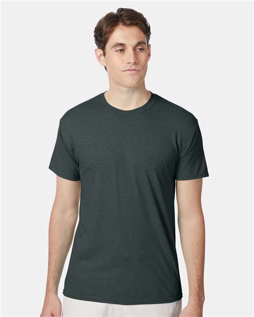 Hanes 42TB Athletic Green Heather Front