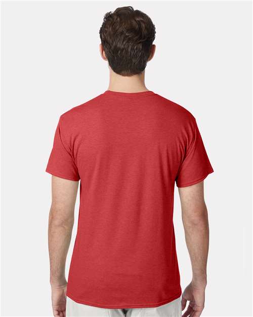 Hanes 42TB Athletic Red Heather Back