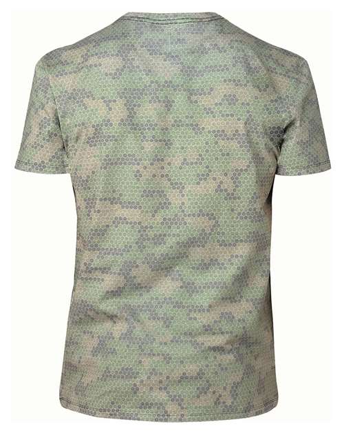 Reishore 100A — Unisex Ultimate CVC T-Shirt — Green Hex Camo