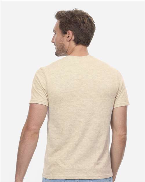 Reishore T1001 — Unisex Epic CVC T-Shirt — Heather Sand