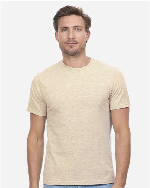 Reishore T1001 — Unisex Epic CVC T-Shirt — Heather Sand