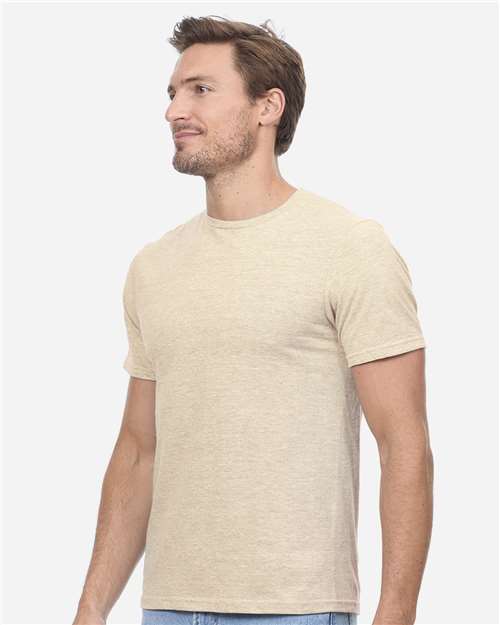Reishore T1001 — Unisex Epic CVC T-Shirt — Heather Sand