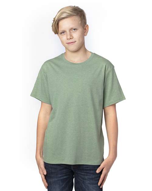Reishore 600A — Youth Ultimate CVC T-Shirt — Army Heather