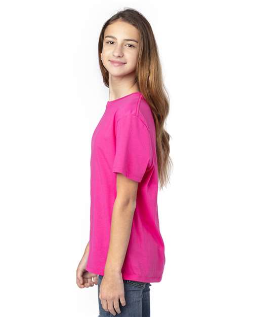 Reishore 600A — Youth Ultimate CVC T-Shirt — Hot Pink