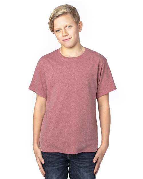 Reishore 600A — Youth Ultimate CVC T-Shirt — Maroon Heather