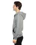 Reishore 320Z — Unisex Fleece Full-Zip Hooded Sweatshirt — Heather Grey
