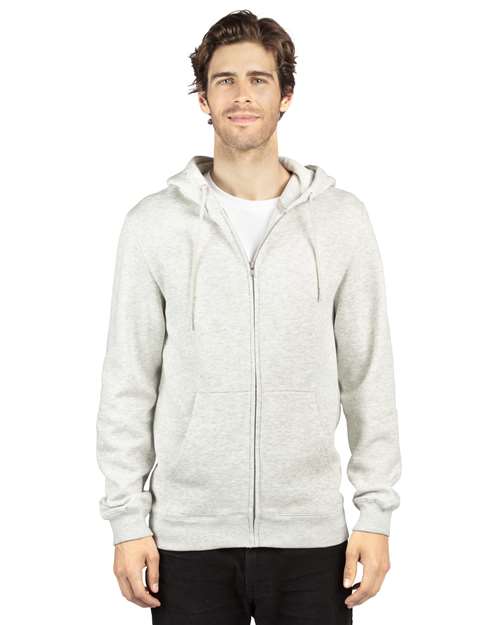 Reishore 320Z — Unisex Fleece Full-Zip Hooded Sweatshirt — Oatmeal Heather