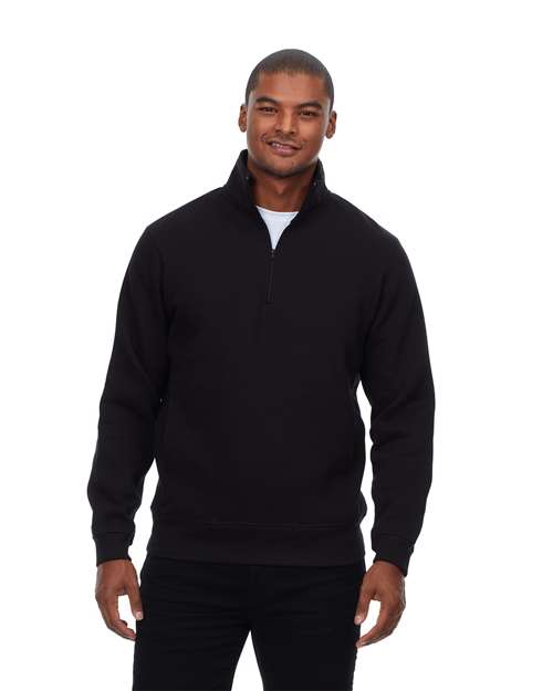 Reishore 320Q — Unisex Ultimate Fleece Quarter-Zip Sweatshirt — Black