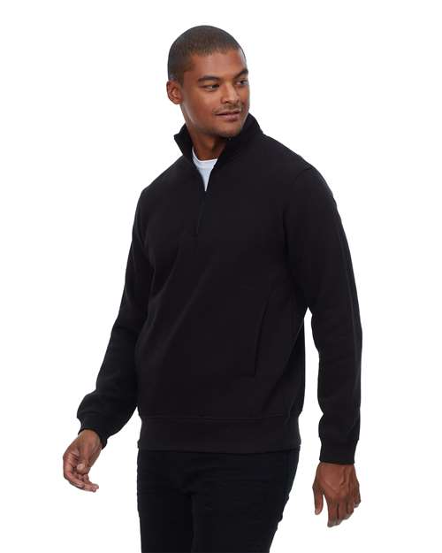 Reishore 320Q — Unisex Ultimate Fleece Quarter-Zip Sweatshirt — Black