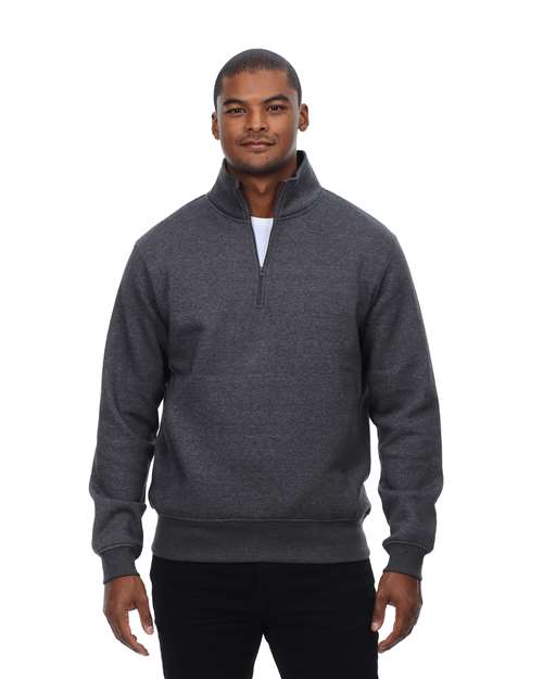 Reishore 320Q — Unisex Ultimate Fleece Quarter-Zip Sweatshirt — Charcoal Heather