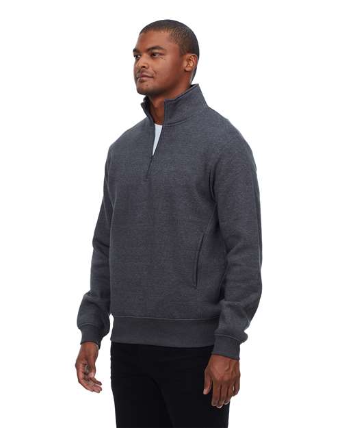 Reishore 320Q — Unisex Ultimate Fleece Quarter-Zip Sweatshirt — Charcoal Heather