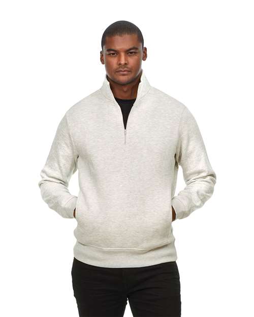 Reishore 320Q — Unisex Ultimate Fleece Quarter-Zip Sweatshirt — Oatmeal Heather