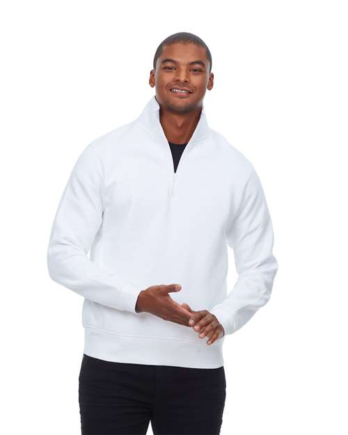 Reishore 320Q — Unisex Ultimate Fleece Quarter-Zip Sweatshirt — White
