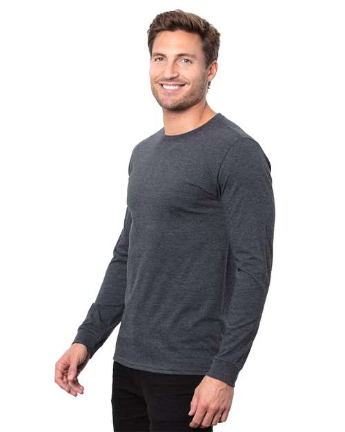 Reishore T3001 — Unisex Epic CVC Long Sleeve T-Shirt — Heather Black