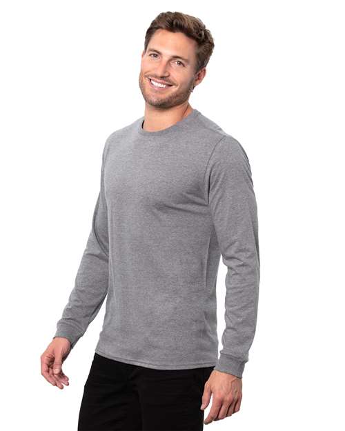 Reishore T3001 — Unisex Epic CVC Long Sleeve T-Shirt — Heather Dark Grey