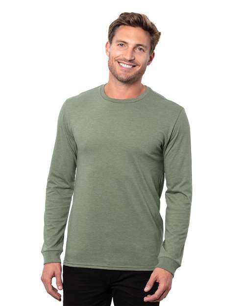Reishore T3001 — Unisex Epic CVC Long Sleeve T-Shirt — Heather Military Green