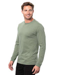Reishore T3001 — Unisex Epic CVC Long Sleeve T-Shirt — Heather Military Green