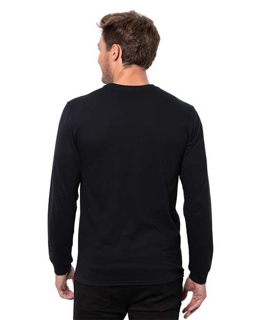 Reishore T3001 — Unisex Epic CVC Long Sleeve T-Shirt — Solid Black