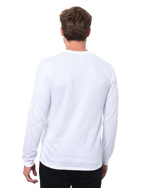 Reishore T3001 — Unisex Epic CVC Long Sleeve T-Shirt — Solid White
