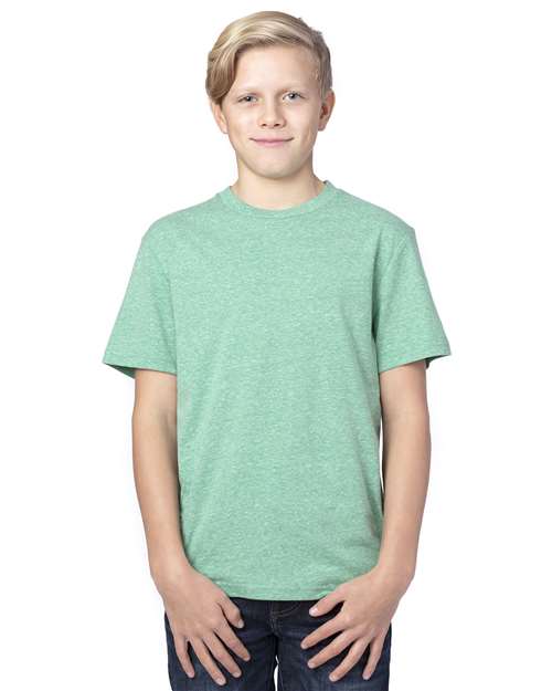 Reishore 602A — Youth Triblend T-Shirt — Green Triblend