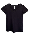 Reishore 200RV — Women's Ultimate CVC V-Neck T-Shirt — Black