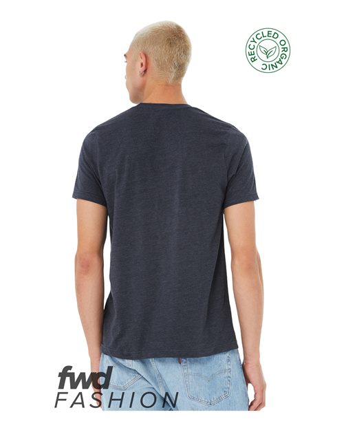 BELLA + CANVAS 3001RCY Heather Navy Back