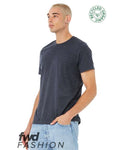 BELLA + CANVAS 3001RCY Heather Navy Side
