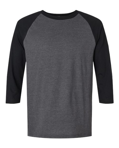 American Apparel 2003CVC Heather Charcoal/ Black Front