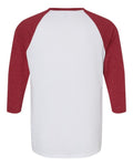 American Apparel 2003CVC White/ Heather Cardinal Back