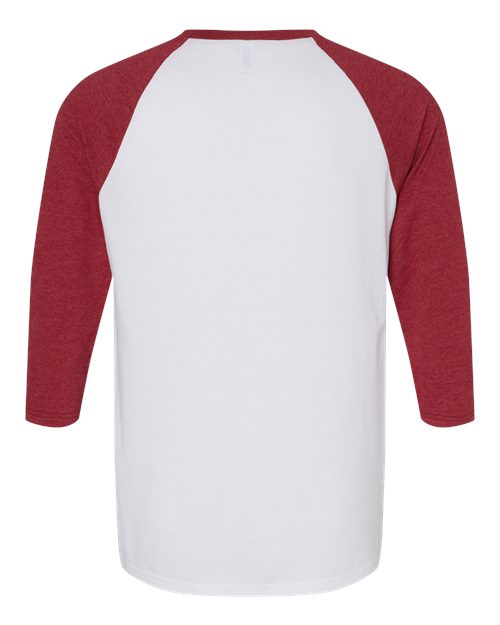 American Apparel 2003CVC White/ Heather Cardinal Back