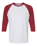 American Apparel 2003CVC White/ Heather Cardinal Front