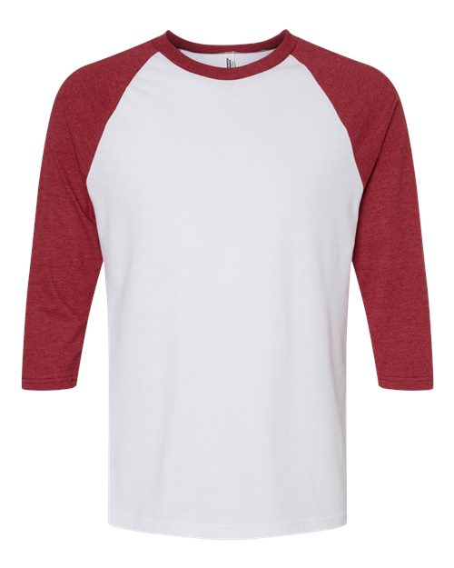 American Apparel 2003CVC White/ Heather Cardinal Front