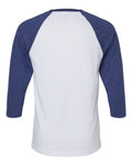 American Apparel 2003CVC White/ Heather Indigo Back