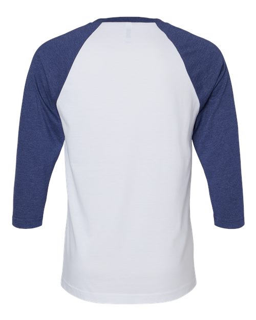 American Apparel 2003CVC White/ Heather Indigo Back