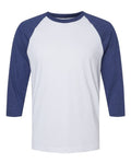 American Apparel 2003CVC White/ Heather Indigo Front