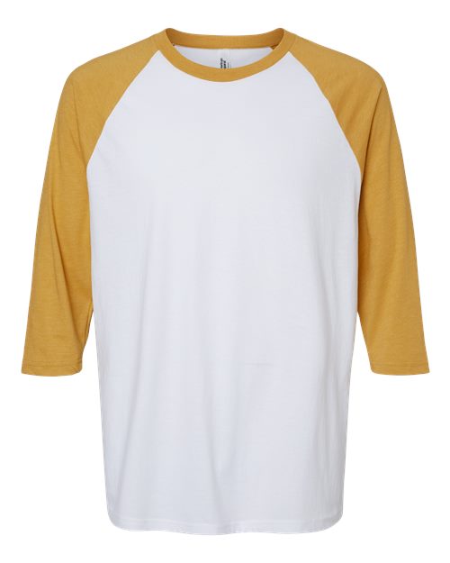American Apparel 2003CVC White/ Heather Mustard Front