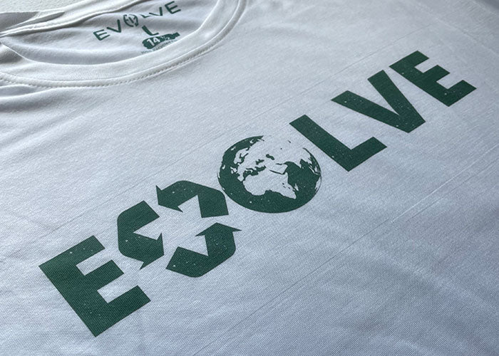 Your design, printed on recycled apparel